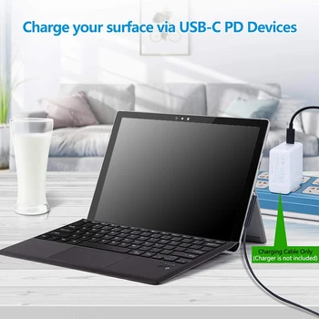 для подключения Surface к USB C Зарядный кабель, совместимый с Surface Pro 3/4/5/6/7, Surface Laptop 3/2/1, Surface Go
