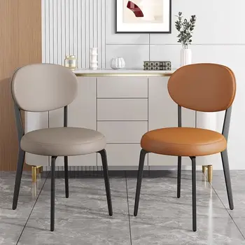 обеденные стулья в итальянском стиле, современные минималистские дизайнеры, спинки стульев, обеденные столы, стулья, известный в Интернете кремовый стиль,