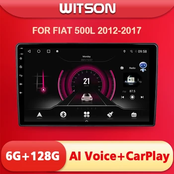 WITSON 9-дюймовый автомобильный монитор Android 12 AI VOICE автомагнитола Для FIAT 500L 2012 2013 2014 2017 6 ГБ ОЗУ 128 ГБ ПЗУ навигация GPS