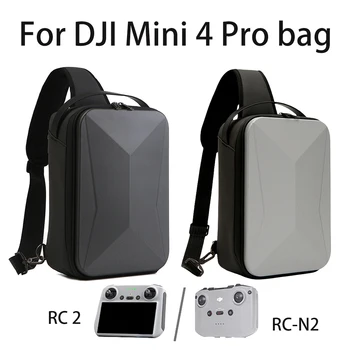 Сумка через плечо дрона Для ящика для хранения DJI Mini 4 Pro Нагрудная сумка с твердой оболочкой Для DJI RC2/RC-N2 чехол для аксессуаров
