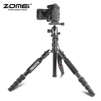 ZOMEI Легкая портативная профессиональная камера для путешествий Q666 Штатив Трипод Алюминиевая головка штатива Монопод для цифровой цифровой зеркальной камеры
