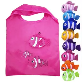 Fashion Animal Fish печать складная зеленая сумка для покупок Tote Складные сумки Удобно Сумки для хранения большой емкости