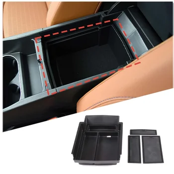 Для Toyota BZ4 Subaru Solterra 2022+ ABS Автомобильная карта Карманный органайзер для телефона Центральный подлокотник Ящик для хранения Аксессуар для хранения интерьера