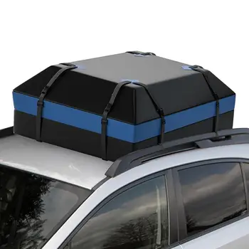 Авто Багажник на крыше Автомобильная сумка на крышу для груза 600D Автомобильная сумка на крыше Грузовой контейнер 15 кубических футов Водонепроницаемый багаж на крыше