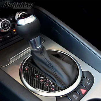 Для Audi TT 8n 8J MK123 TTRS 2008-2014 Панель переключения передач из углеродного волокна Обшивка панели переключения передач Аксессуары для интерьера автомобиля Декоративные наклейки