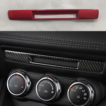 Для Mazda CX3 2016 2017 2018 Центральная консоль Углеродное волокно Жидкий кристалл Экран Планка Отделка CX-3 Автомобильные аксессуары LHD / RHD Красный Черный