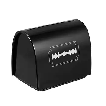  Лезвия Ящик для утилизации Маленькая вакуумная коробка для сбора краски Большая емкость Сверхоткрытое хранилище Банк в помещении Человек Бритье Парикмахерская