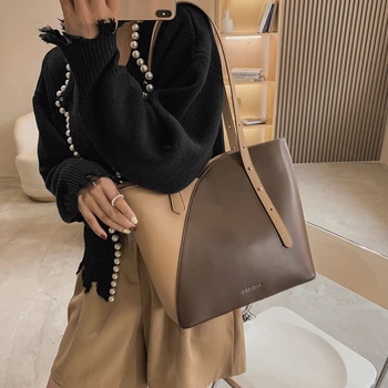 Высококачественная женская сумка через плечо большой емкости, модная повседневная сумка, сумка для покупок, дизайнерская сумка-мессенджер, женская сумка-шопер