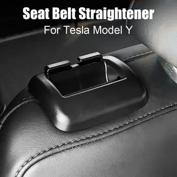  для держателя ремня безопасности Tesla Model Y Аксессуары для салона автомобиля Ремень Ограничитель ремня безопасности 2023 Протектор Направляющая Задняя пряжка сиденья 2P I8G5
