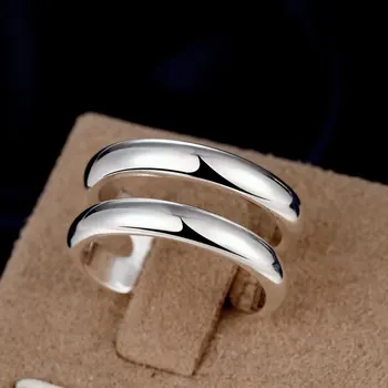  горячий шарм 925 стерлингового серебра кольцо для женщин простой регулируемый модный свадебный подарок для девушки винтажные классические ювелирные изделия