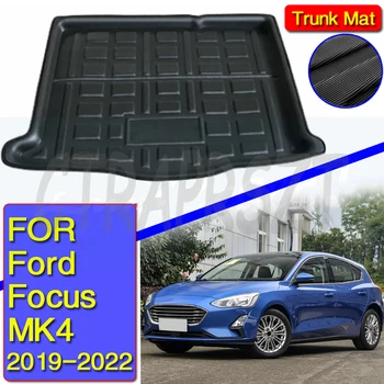 Индивидуальный лоток для багажника Грузовой вкладыш Задний коврик багажника Водонепроницаемый для хэтчбека Ford Focus MK4 Hatchback 2019~2022 Противоскользящий