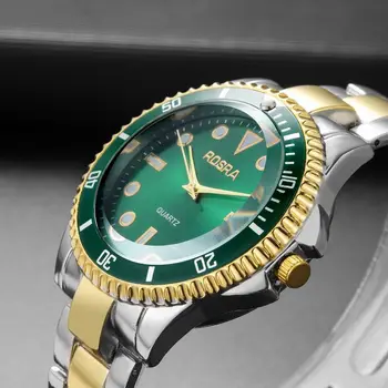 ROSRA Брендовые часы для мужчин Новые концептуальные часы Reloj Crash Melting Twist Shape Case Кварцевые наручные часы Мужской Мужчина Зеленый Витые Часы