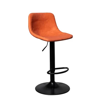  Роскошный современный стул может поднимать и вращать минималистичный барный стул Барный стул Кованая железная спинка Шезлонг де Бар Предметы домашнего обихода