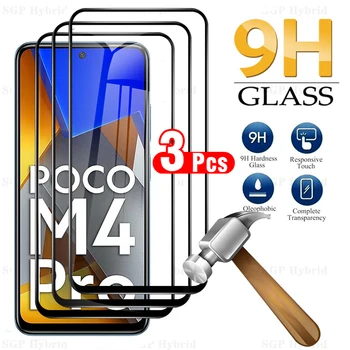 3 шт. Закаленное стекло для Xiaomi Poco M4 Pro 4G / 5G Экранное стекло PoccoM4 Pro Poko Pocophone Little M4Pro M 4 Pro 4M Защитная пленка