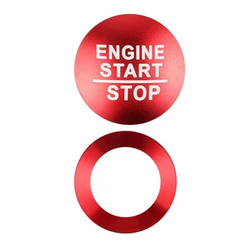  Крышка крышки кнопки запуска двигателя автомобиля для Jeep Grand Cherokee 2014-2021 Аксессуары Кнопка зажигания Наклейка наклейки