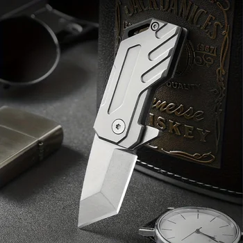  1 шт. D2 Стальной складной нож на открытом воздухе, портативный карманный нож EDC, острый многоцелевой режущий нож для кемпинга, барбекю, открыть коробку