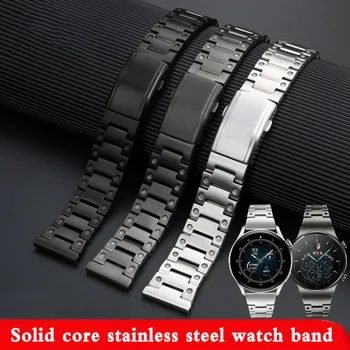 20 22 мм ремешок для часов из нержавеющей стали для Samsung Galaxy Watch 3 41 мм 45 мм Ремешок для часов 42 мм 46 мм для Huawei Watch GT 2e