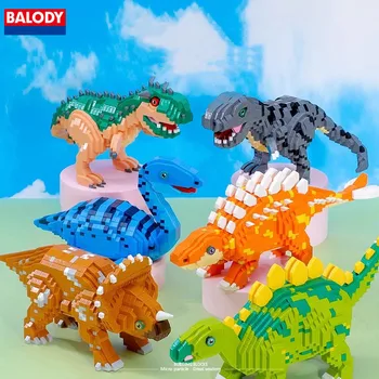 Подлинный БАЛОДИ тираннозавр рекс строительный блок динозавр пластиковая модель DIY пазл сборка детские игрушки мальчик подарок украшения