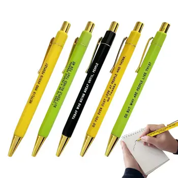 Забавные ручки с бумагой Невыцветающие шариковые ручки Объемные черные чернила Забавные ручки Гладкие письменные офисы Кляп Подарок для друзей семьи