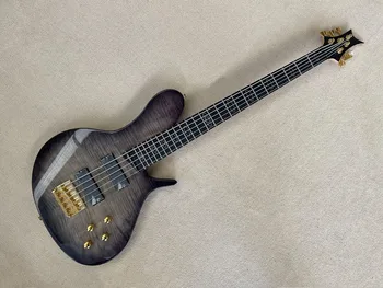 5 струн Электрическая бас-гитара необычной формы с золотым оборудованием, обеспечивает индивидуальное обслуживание
