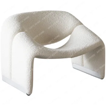 Одноместный диван-кресло Дизайнер М-образное кресло-краб Легкий Роскошь и простота Кресло для отдыха Современный Креативный