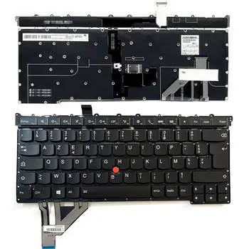 Французская клавиатура Azerty с подсветкой для Lenovo IBM Thinkpad X1 Carbon Gen3 3rd 2015 X1C 2015 Gen 3 Type 20BS, 20BT FR