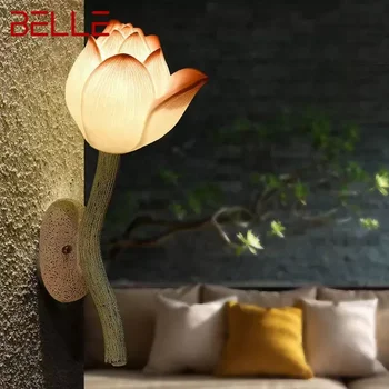 BELLE Настенный светильник в китайском стиле Искусство Лотос Настенный светильник Оригинальность Гостиная Спальня Чайная Комната Коридор Декоративный коративный свет