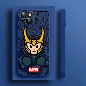 Marvel Loki Deadpool Для iPhone 15 14 13 12 11 Pro Max 6 6S 7 8 Plus 13 12 Mini X XS Max Чехол для телефона Полная защита Черный