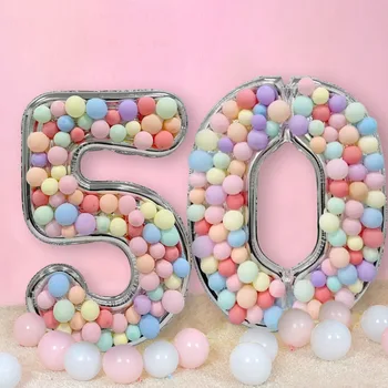 65-дюймовая новая алюминиевая пленка для детского душа рамка 3D Makaro Воздушный шар День рождения Годовщина Открытие Свадьба DIY Украшение Реквизит
