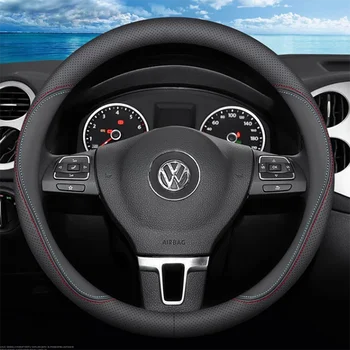 кожаный чехол на рулевое колесо автомобиля для VW T4 T5 T6 Multivan Multifuncional Transporter Auto Accessories