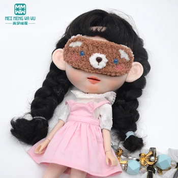 Blyth Аксессуары для кукол Модная плюшевая маска для глаз розовая, белая, коричневая для Azone OB FR девочка Игрушки подарок