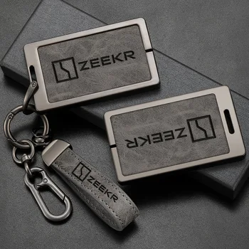 Цинковый сплав Автомобильный дистанционный брелок Чехол Чехол Защитная оболочка для чрезвычайно Krypton 001 ZEEKR NFC Card Keyless Keychain Аксессуары