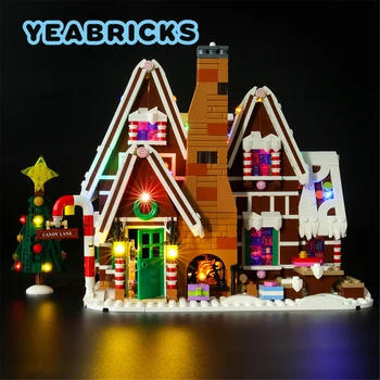 YEABRICKS Комплект светодиодных светильников для набора строительных блоков пряничного домика 10267 (НЕ включает модель) Игрушки для детей Рождественский подарок