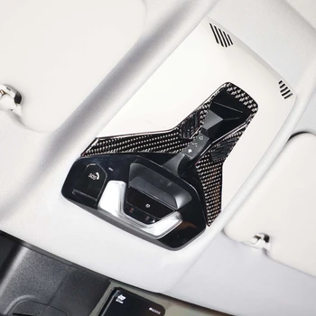 Для BMW X1 iX1 U11 2023-2024 Мягкая карбоновая волокно Автомобильная передняя крыша Лампа для чтения Крышка панели Наклейки Отделка Автомобильные аксессуары