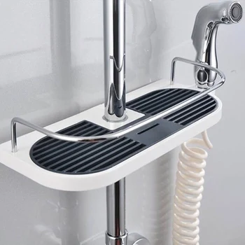  Полка для ванной комнаты Хромированный держатель для ванной комнаты Поддон для шампуня Держатель насадки для душа Прямоугольная стойка для хранения душа ABS Пластик Номер модели