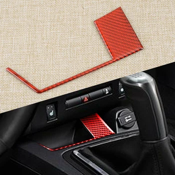  Наклейка на крышку панели зарядного порта автомобиля Красный углеродный волокно подходит для Dodge Challenger 2008 2009 2010 2011 2012 2013 2014