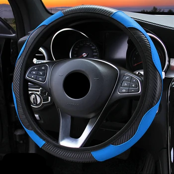 Дышащий противоскользящий чехол на рулевое колесо автомобиля из углеродного волокна для Honda Ciimo Elysion AVANCIER CR-Z INSIGHT UR-V XR-V HR-V VEZEL Pa