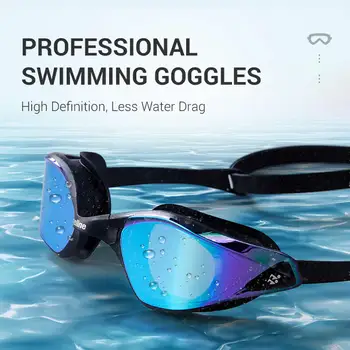 HD Антитуман Профессиональные соревнования Очки для плавания Мужчины Женщины Водные виды спорта Очки Очки Adjuable Adult Swim Race Очки