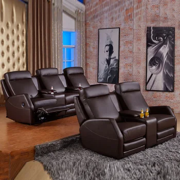 Домашний кинотеатр диван кожаный электрический многофункциональный диван VIP комната современный простой интернет-кафе кинобар диван