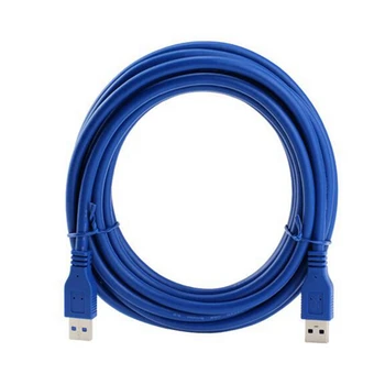 Удлинительный кабель USB3.0 кабель для передачи данных A штекер-папа USB высокоскоростная передача синий круглый кабель 0,3 м 1 м 3 м 5 м