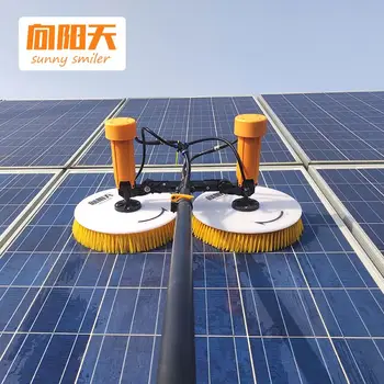 Sunnysmiler Электрические комплекты щеток с подачей воды для робота для очистки солнечных панелей Фотоэлектрический робот-уборщик для солнечной панели