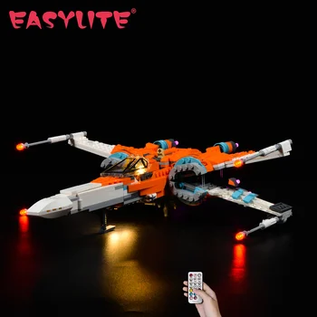  EASYLITE Набор светодиодных фонарей для Star War 75273 Poe Dameron X-wing Fighter DIY Игрушки Блоки Кирпичи Только Комплект освещения Не включает модель