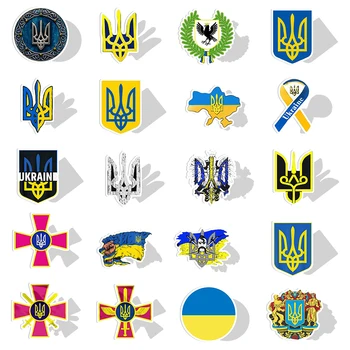 Тризуб Украина Национальный логотип Крошечные смоляные ювелирные изделия Компоненты для изготовления сережек Новая основа из термоусадочных листов HQW320
