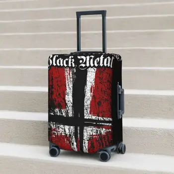 Настоящий норвежский черный металл Крышка чехла чемодана Люцифера Жуткий протектор для путешествий Полет Полезные аксессуары для багажа