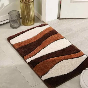 впитывающие напольные коврики, мягкие и нескользящие коврики для ванной комнаты СЕРЫЙ