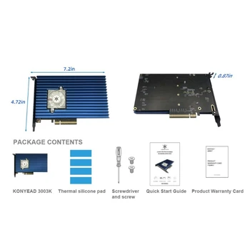 896F 64 Гбит/с Программная карта PCIe4.0 X16 - NVME с 1 слотом расширяется до 4 слотов Плата адаптера M.2 2280 SSD