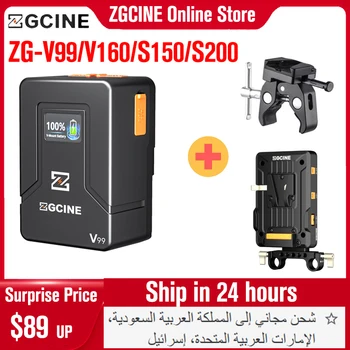 ZGCINE ZG-V99 V160 S200 V99 V Mount Battery V-Lock Литиевая батарея Power Bank Аккумуляторная батарея с ЖК-дисплеем Вспомогательная батарея