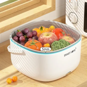 Ультразвуковая машина для мойки овощей Кухонная корзина для очистки фруктовой грязи Бытовая еда Моечная машина для удаления остатков пестицидов