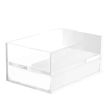 Акриловая коробка для салфеток для лица Прозрачный держатель крышки коробки для салфеток для лица с верхней крышкой для офисного стола в ванной комнате
