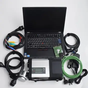 V12/2023 Высококачественный полночиповый МБ STAR C5 MB SD Connect Compact 5 Диагностический инструмент с T410 4 ГБ 90% новый ноутбук готов к использованию